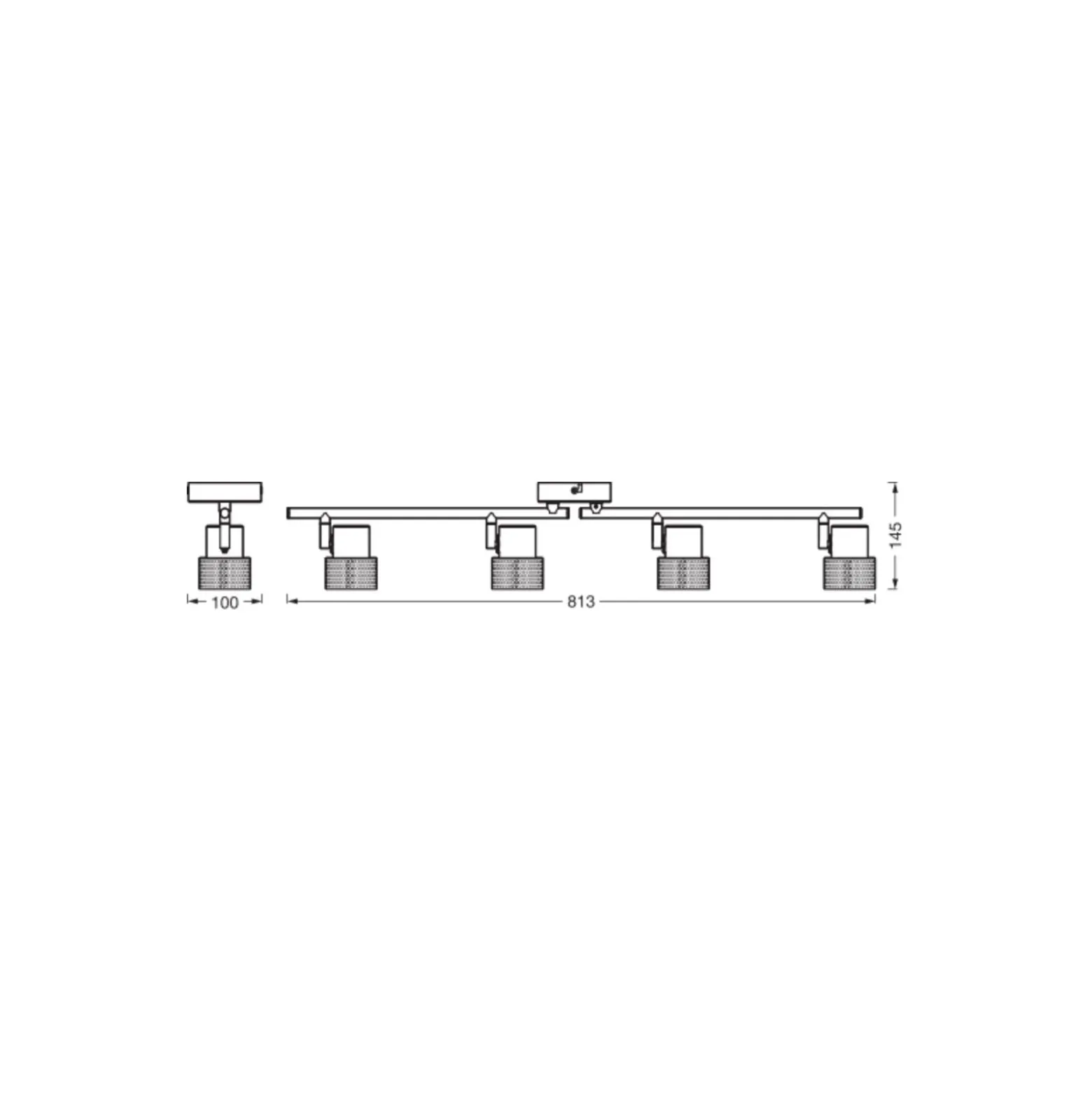 Ledvance LED Decor Spot Cork Stål Vit 13W 920lm - 827 Extra Varm Vit | Dimbar