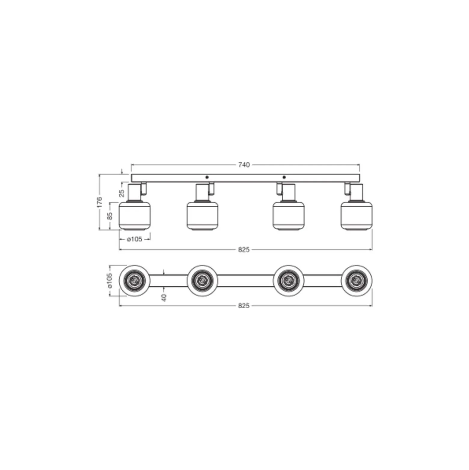 Ledvance LED Decor Spot Firefly Stål Svart 11.2W 1000lm - 827 Extra Varm Vit | Dimbar