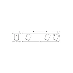 Ledvance LED Decor Spot Mars Stål Vit 41W 2300lm - 830 Varm Vit