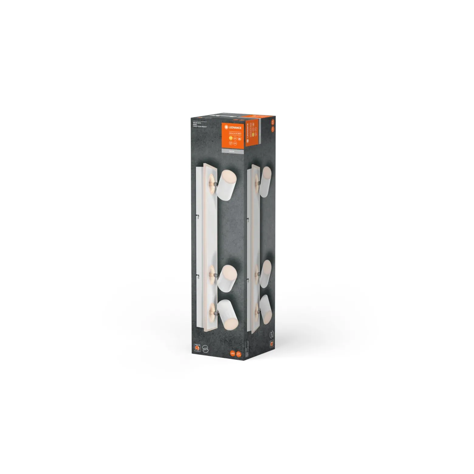 Ledvance LED Decor Spot Mars Stål Vit 41W 2300lm - 830 Varm Vit