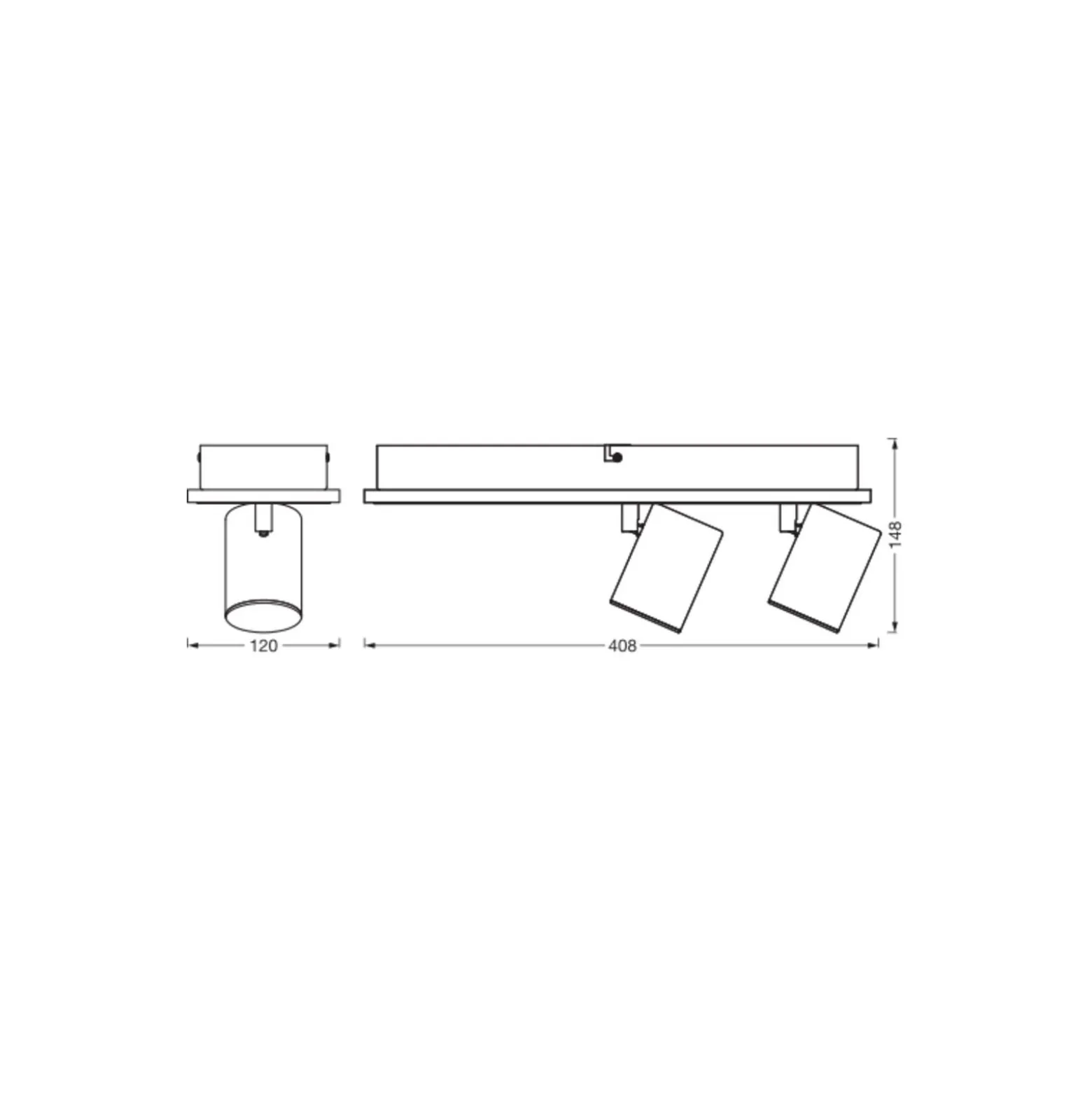 Ledvance LED Decor Spot Mars Stål Vit 29W 1490lm - 830 Varm Vit