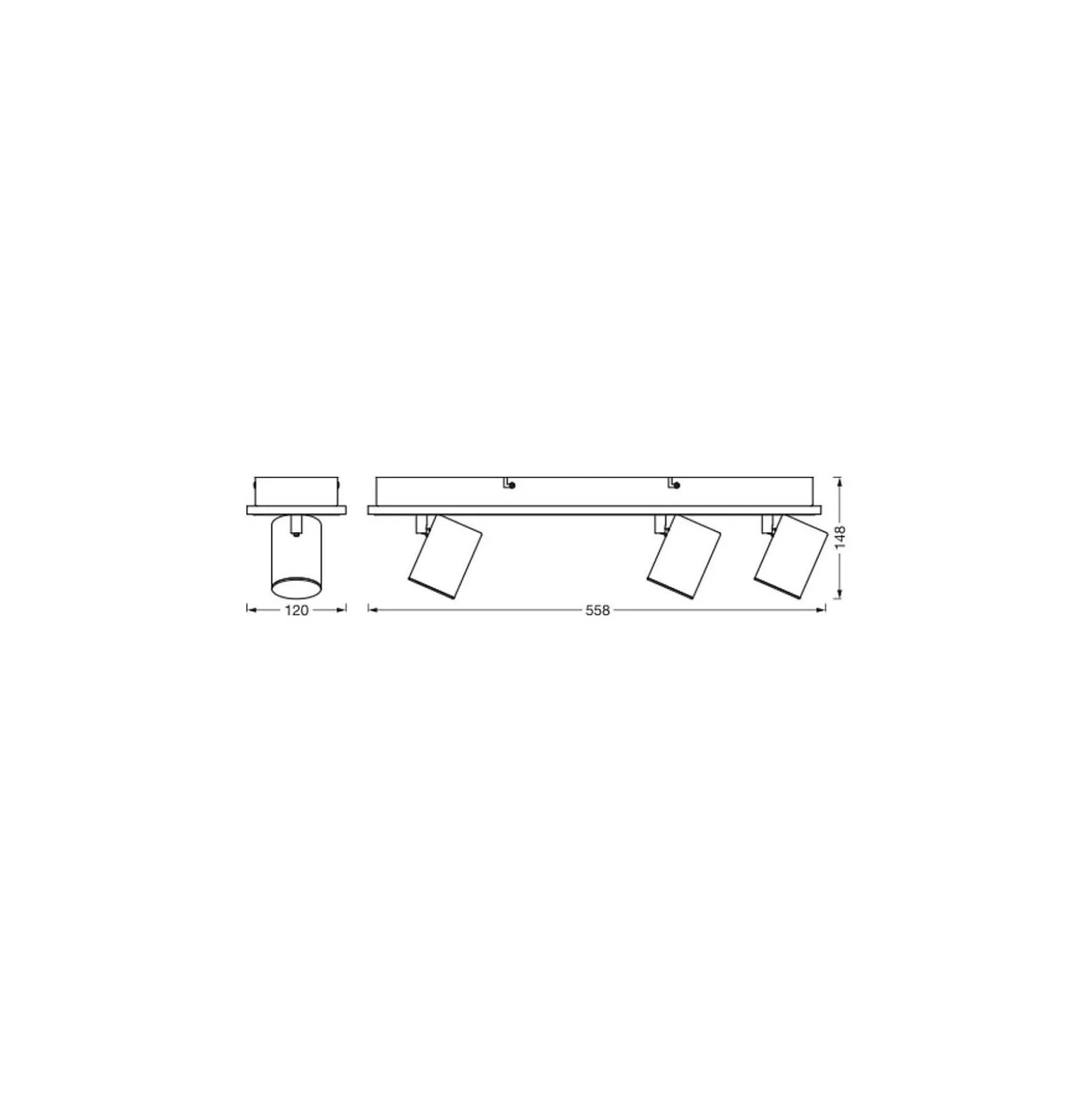 Ledvance LED Decor Spot Mars Svart 41W 1425lm - 830 Varm Vit