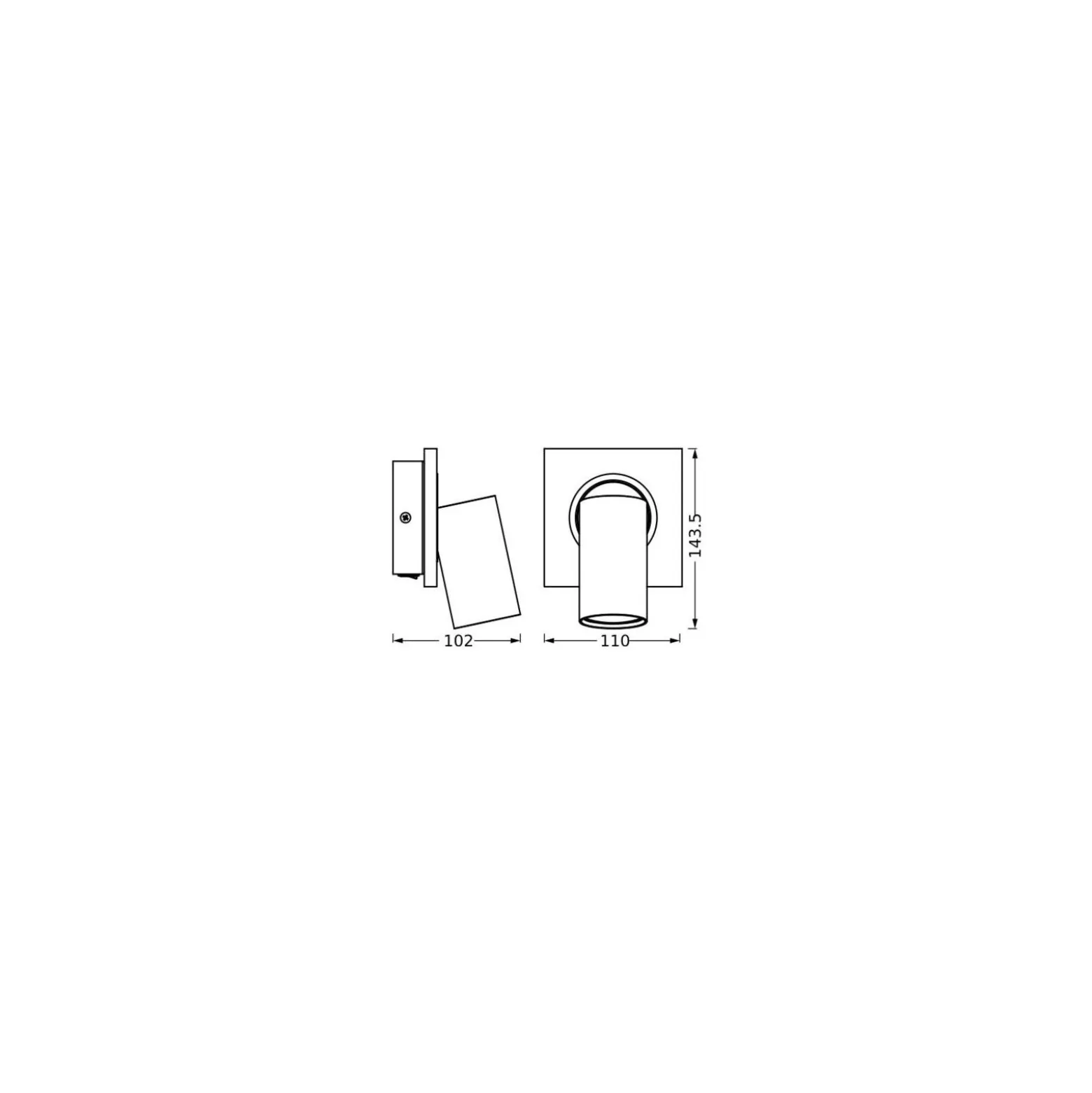 Ledvance LED Decor Spot Mercury Stål Svart 3.4W 230lm - 927 Extra Varm Vit | Dimbar - Bästa Färgåtergivning