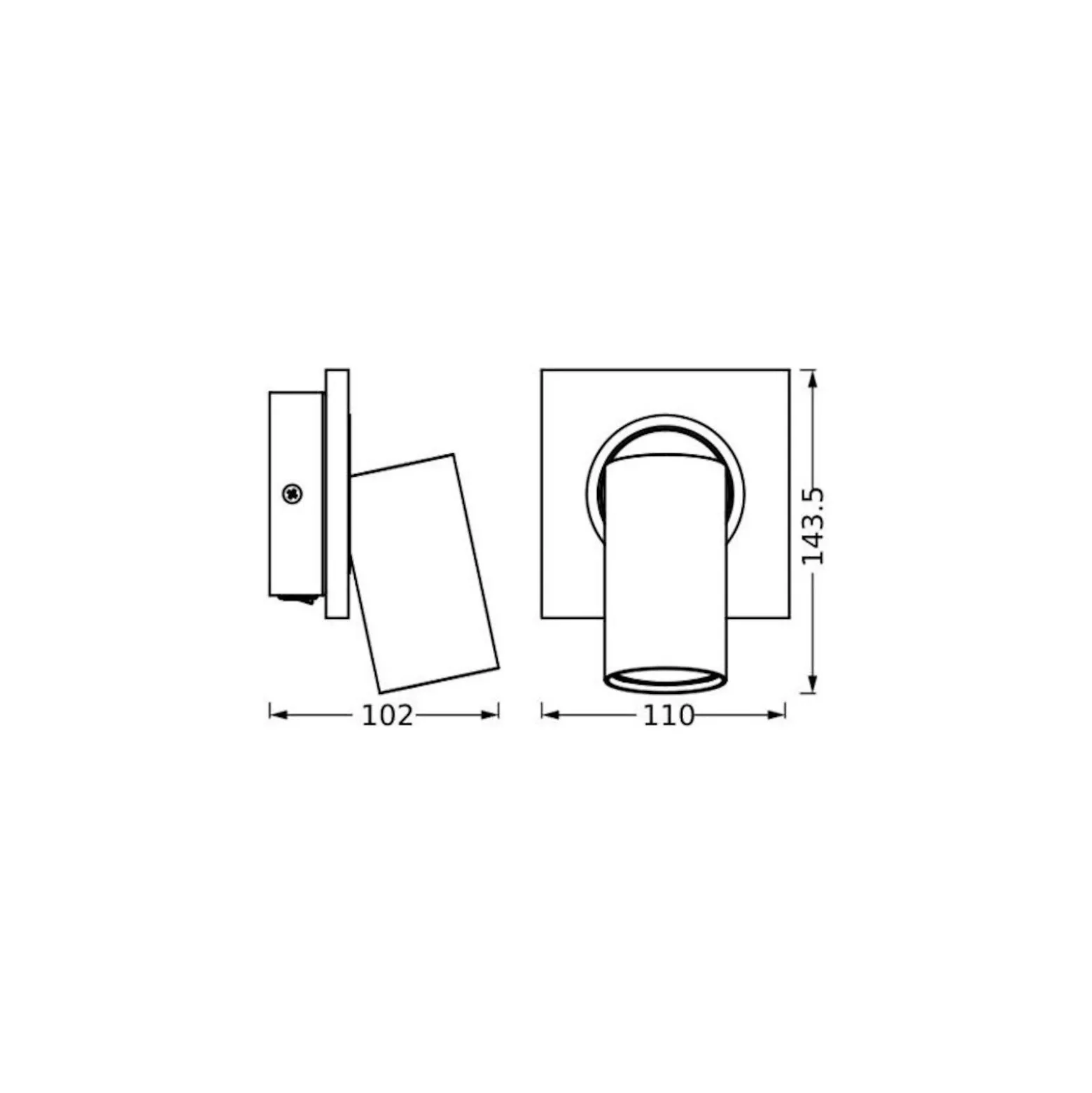 Ledvance LED Decor Spot Mercury Stål Vit 3.4W 230lm - 927 Extra Varm Vit | Dimbar - Bästa Färgåtergivning