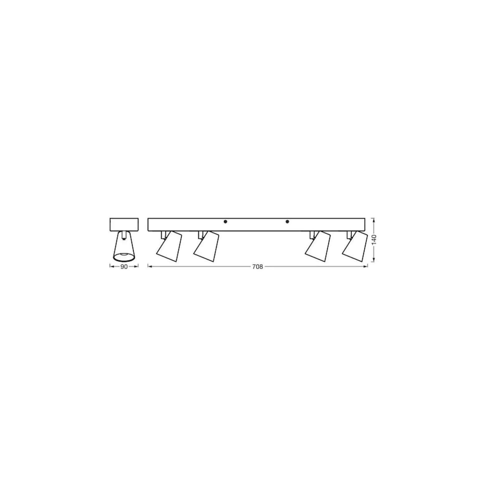 Ledvance LED Decor Spot Neptune Vit 27W 1335lm - 830 Varm Vit