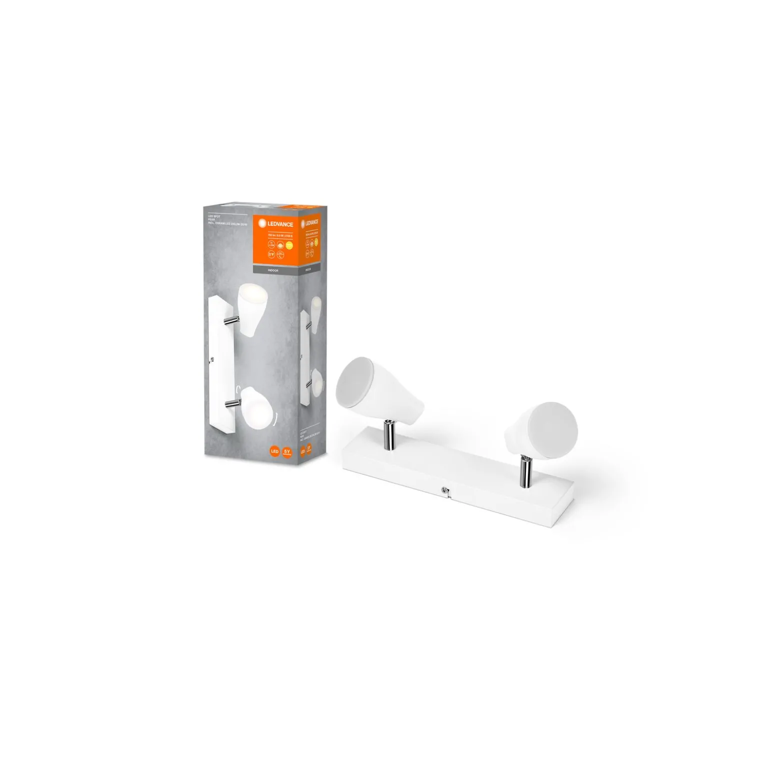 Ledvance LED Decor Spot Plast Vit 8W 420lm - 827 Extra Varm Vit | Dimbar