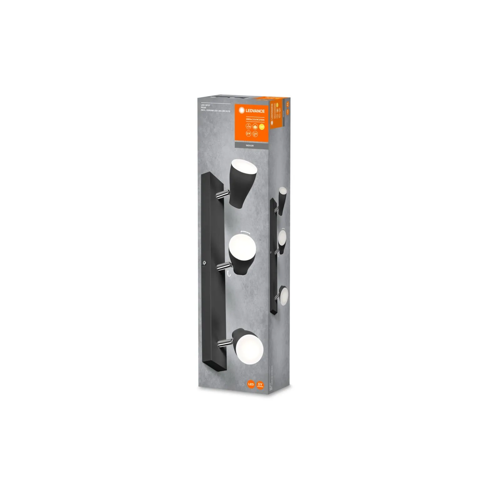 Ledvance LED Decor Spot Plast Svart 12W 630lm - 827 Extra Varm Vit | Dimbar