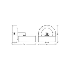 Ledvance LED Decor Spot Pluto Stål Svart 4.8W 300lm - 830 Varm Vit