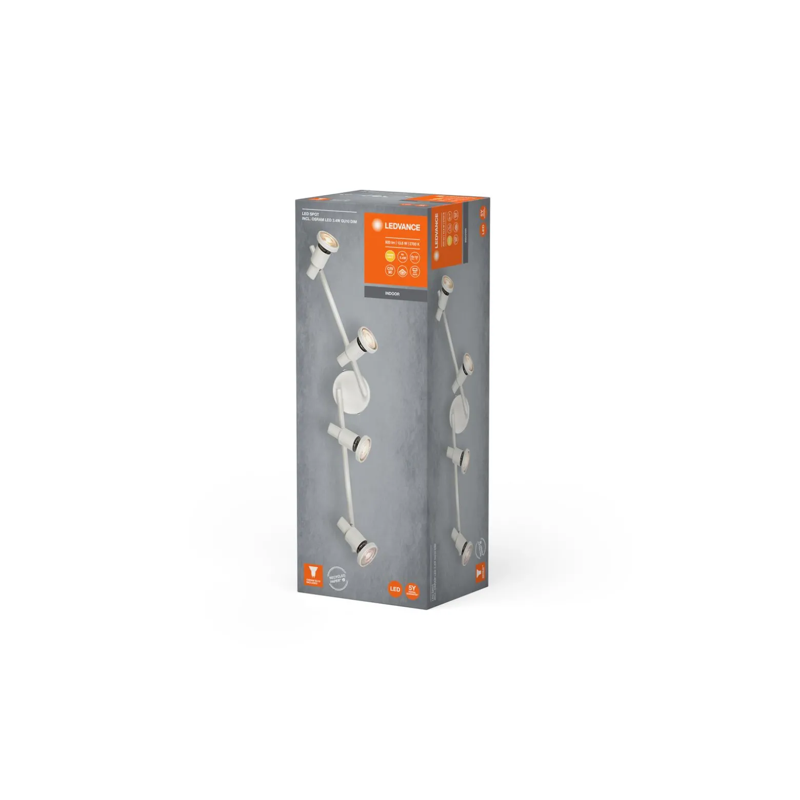 Ledvance LED Decor Spot Stål Vit 13W 920lm - 827 Extra Varm Vit | Dimbar
