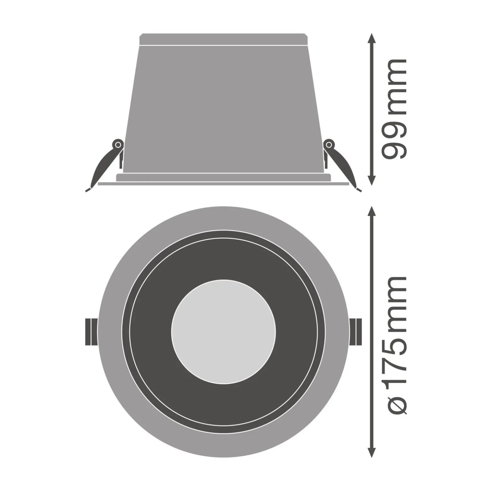 Ledvance LED Downlight Biolux DN150 21W 2200lm 60D - 927-965 Justerbar Vit | 175mm - Utskärning 160mm - Dali Dimbar - Bästa Färgåtergivning