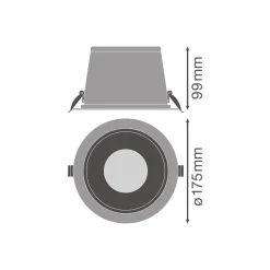 Ledvance LED Downlight Biolux HCL Zigbee Gen 2 Aluminium Vit 20W 2100lm 60D - 927-965 Justerbar Vit | 175mm - Utskärning 160mm - IP20 - ZigBee