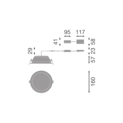 Ledvance LED Downlight Comfort High Efficiency O Aluminium Vit 15W 2025lm 100D - 830 Varm Vit | 160mm - Utskärning 150mm