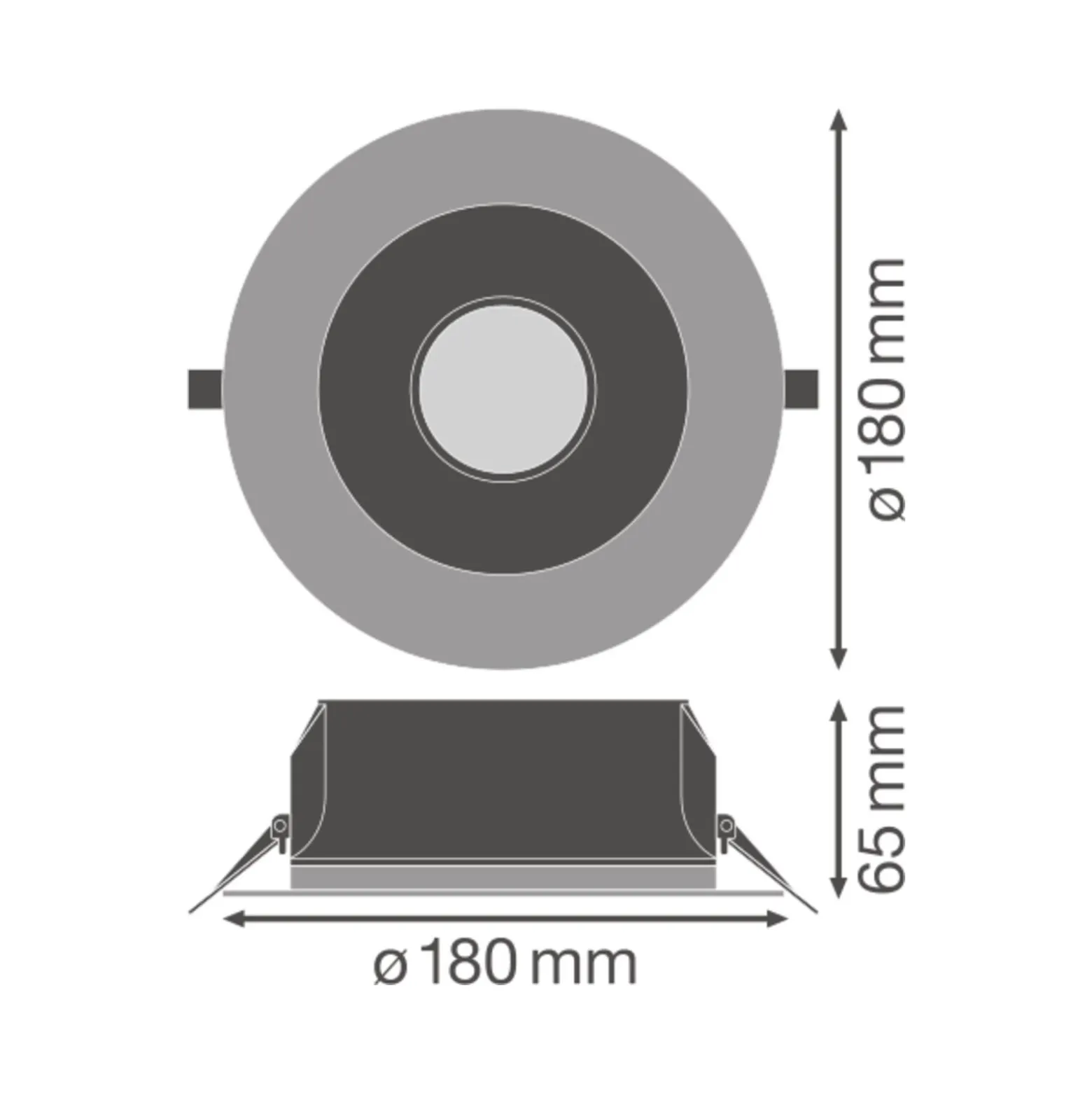 Ledvance LED Downlight Performance DN155 14W 1600lm 65D - 840 Kallvit | 180mm - IP54 - Dali Dimbar