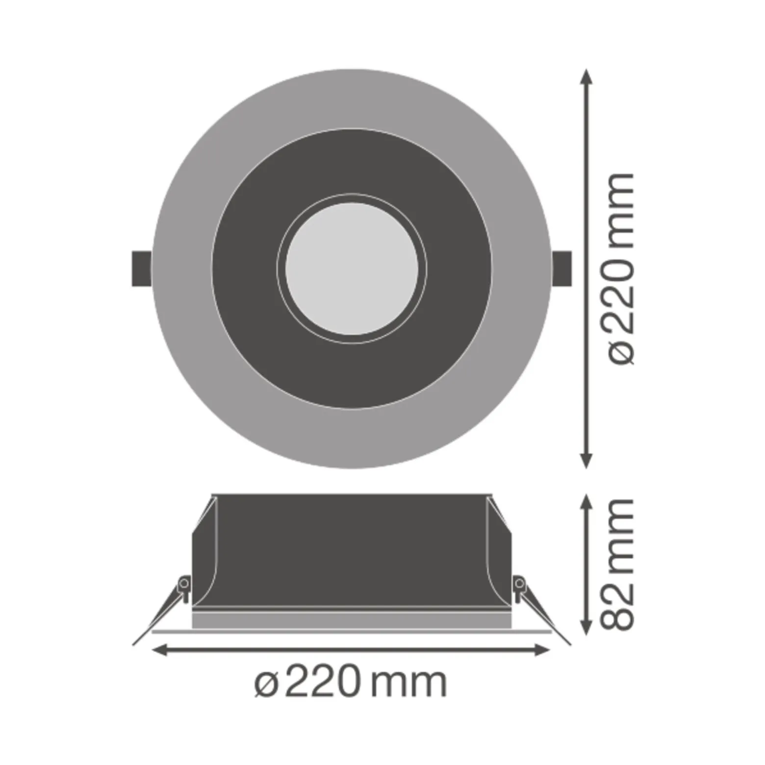 Ledvance LED Downlight Performance DN195 Zigbee Vit 21W 2520lm - 840 Kallvit | 220mm - Utskärning 195mm