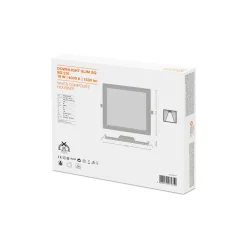 Ledvance LED Downlight Slim Fyrkant SQ210 18W 1530lm 120D - 840 Kallvit