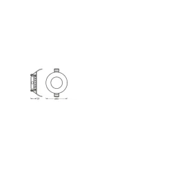 Ledvance LED Downlight Slim Recess Vit 4.5W 240lm 110D - 865 Dagsljus | 85mm - Utskärning 72mm