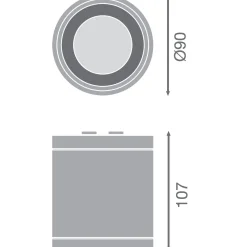 Ledvance LED Downlight Surface IP65 Aluminium Svart 15W 1575lm 60D - 830 Varm Vit | IP65