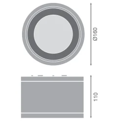 Ledvance LED Downlight Surface IP65 Aluminium Svart 30W 3300lm 60D - 840 Kallvit | IP65