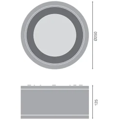 Ledvance LED Downlight Surface IP65 Aluminium Svart 45W 4950lm 60D - 840 Kallvit | IP65