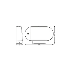Ledvance LED Endura Stil Solar Vägglampa Svart 4W 380lm - 830 Varm Vit | Rörelsesensor