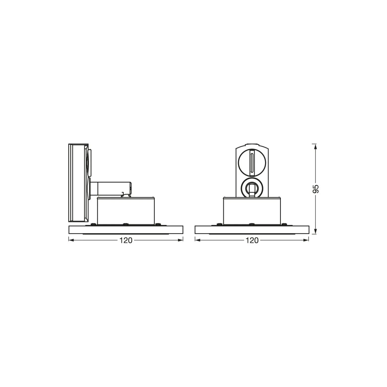 Ledvance LED 1-Fas Skenspot Cirkel Svart 6W 350lm - 830-865 Justerbar Vit