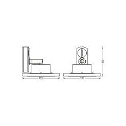 Ledvance LED 1-Fas Skenspot Cirkel Vit 6W 450lm - 830-865 Justerbar Vit