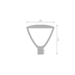 Ledvance LED Gatubelysning Area Urban Lykta Svart 59W 4730lm 165x65D - 830-840 CCT | IP66 - Asymmetrisk