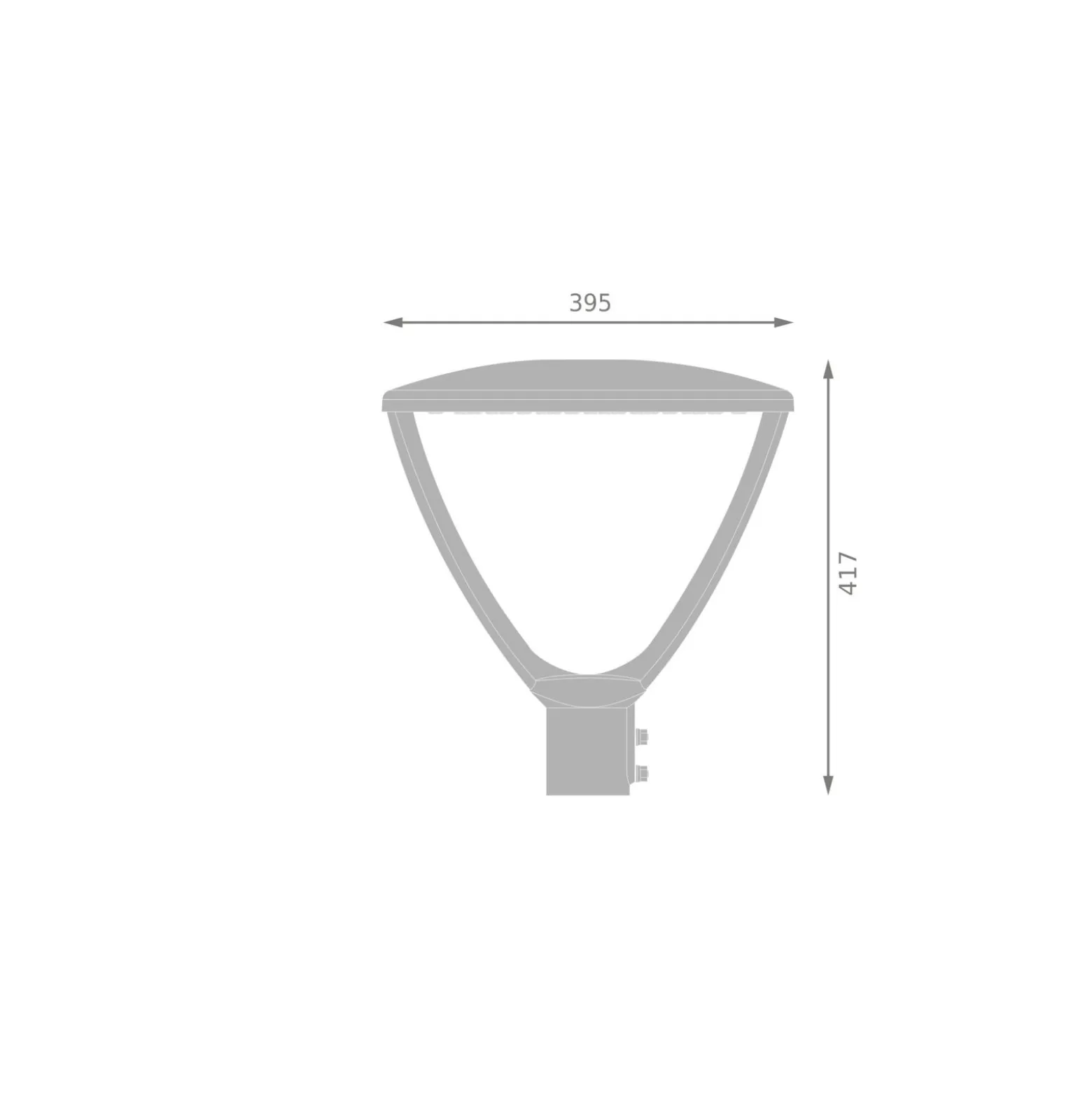 Ledvance LED Gatubelysning Area Urban Lykta Svart 59W 4730lm 165x65D - 830-840 CCT | IP66 - Asymmetrisk