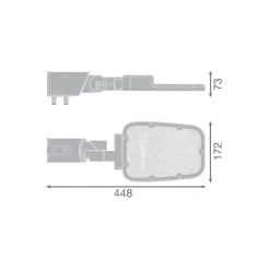 Ledvance LED gatubelysning Area Value Liten SPD Aluminium Grå 30W 4050lm 160x58D - 740 Kallvit | IP66 - Symmetrisk