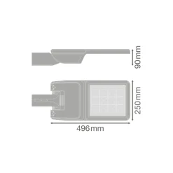 Ledvance LED gatubelysning Flex Medium RV25ST Grå 80W 11400lm 25x145D - 730 Varm Vit | IP66 – Asymmetrisk