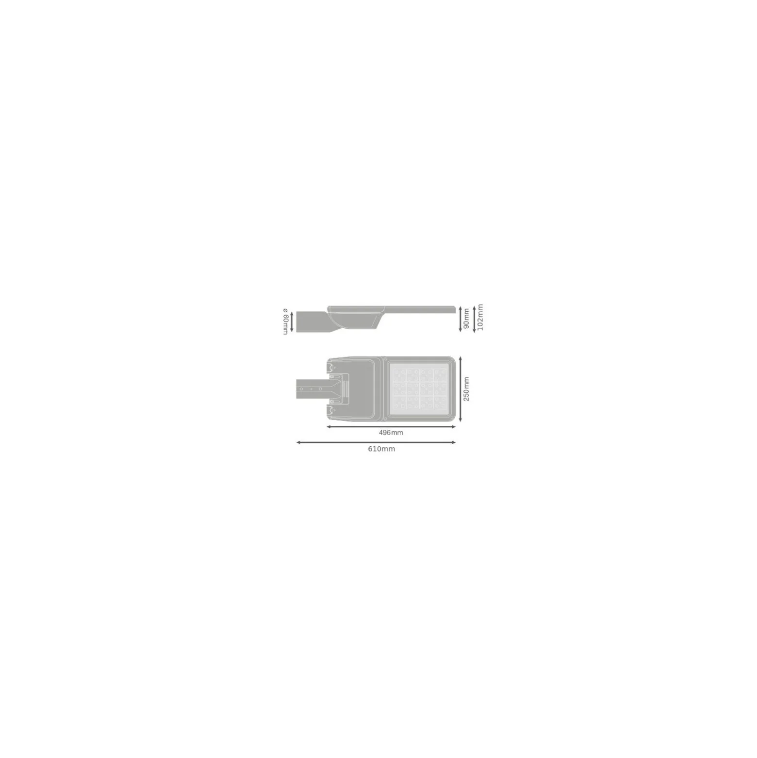 Ledvance LED Gatubelysning Flex RV25ST Vit 90W 13500lm 165x55D - 730 Varm Vit | IP66