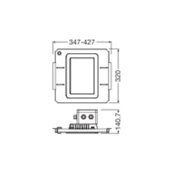Ledvance LED Gatubelysning Urban Villa Retrofit 60W 7200lm 50x150D - 722 Extra Varm Vit | IP66 - Dali Dimbar - Asymmetrisk