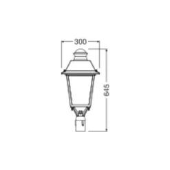 Ledvance LED Gatubelysning Urban Villa Compact 40W 4600lm 140D - 727 Extra Varm Vit | IP66 - Asymmetrisk