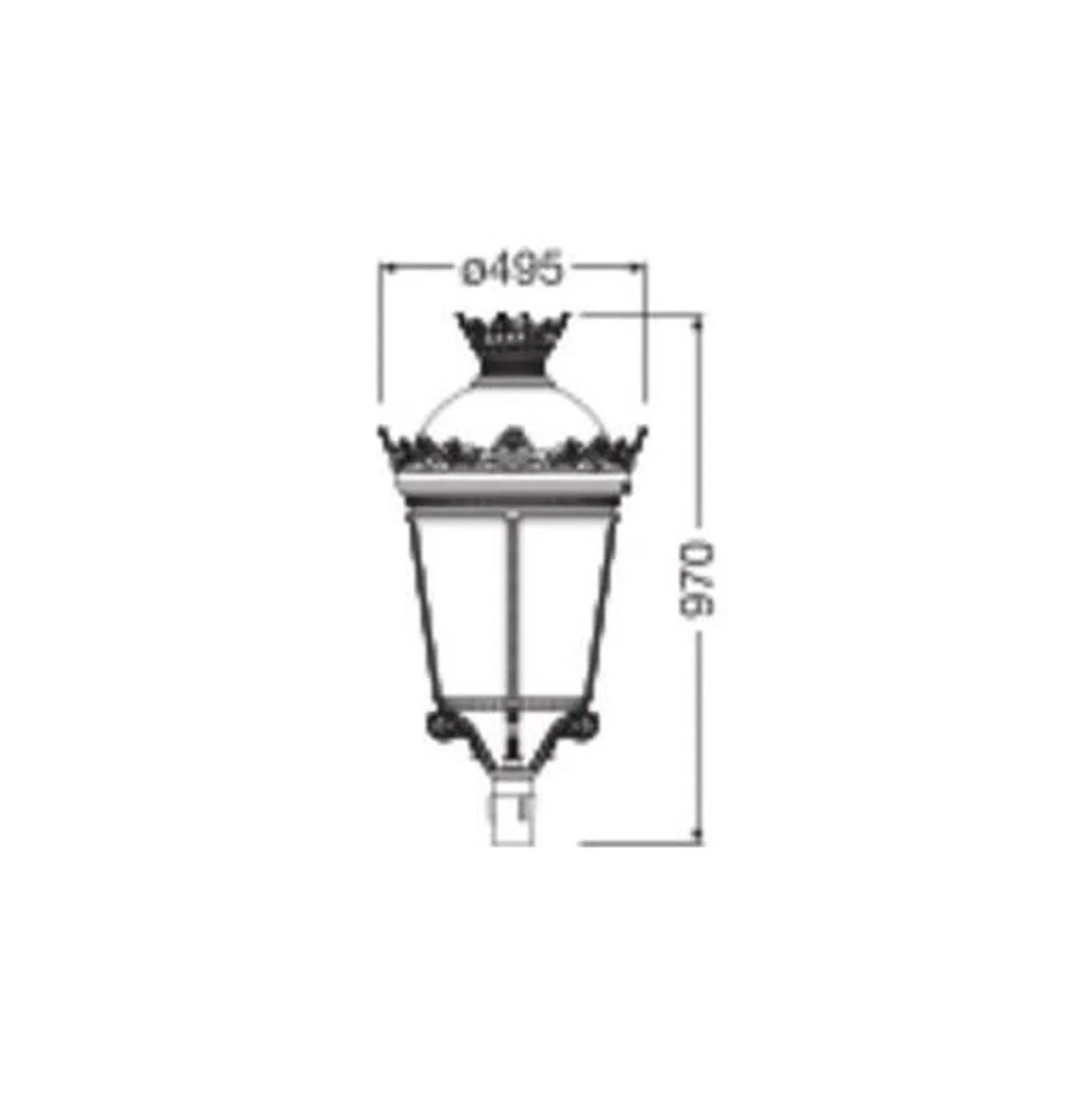 Ledvance LED Gatubelysning Urban Fernandino 60W 7200lm 140D - 730 Varm Vit | IP66 - Symmetrisk
