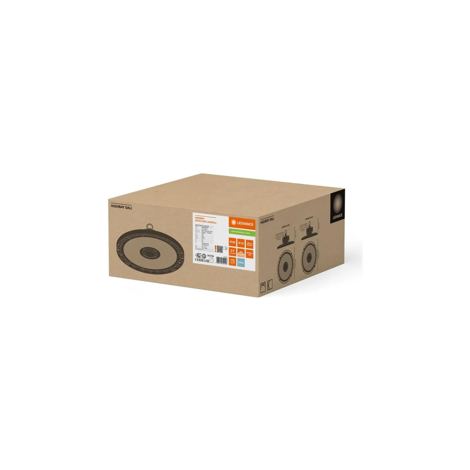 Ledvance LED Highbay Gen 5 Aluminium Svart 200W 35000lm 110D - 865 Dagsljus | IP66 - Dali Dimbar