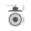 Ledvance LED Highbay Gen 5 Aluminium Svart 75W 13125lm 70D - 865 Dagsljus | IP66 - Dali Dimbar