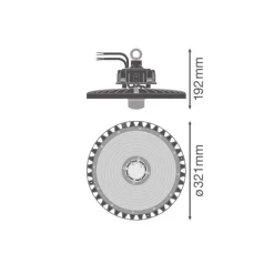 Ledvance LED Highbay Sensor Gen4 190W 27000lm 110D - 840 Kallvit | IP65 - Rörelse- och ljussensor
