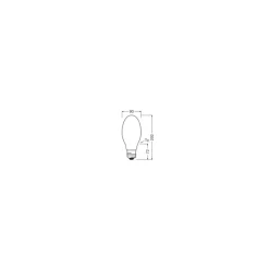 Ledvance LED Lampa HQL LED FIL V E40 38W 5400lm - 827 Extra Varm Vit | Ersättare 125W