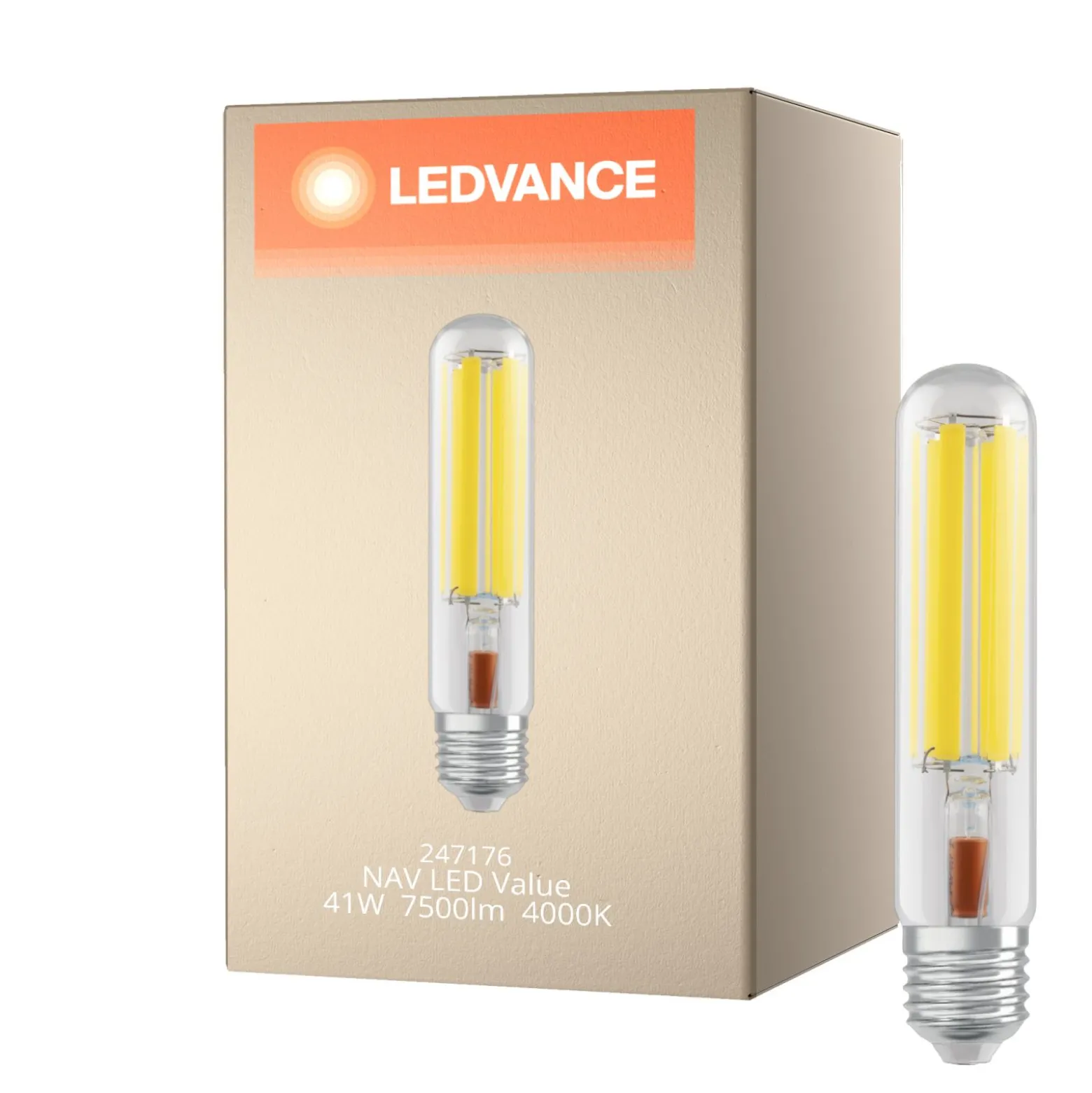 Ledvance LED Lampa NAV LED FIL V E40 41W 7500lm - 740 Kallvit | Ersättare 100W