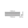 Ledvance LED Linjär IndiviLED 34W 3800lm - 830 Varm Vit | 120x12cm - 3 timmar nödbelysning