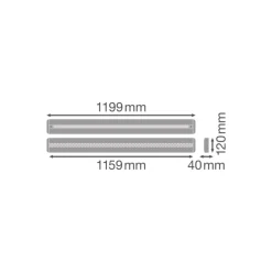 Ledvance LED Linjär Pendellampa IndiviLED 42W 4650lm - 830 Varm Vit | 120x12cm - Direkt/Indirekt