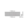 Ledvance LED Linjär Pendellampa IndiviLED 42W 5050lm - 840 Kallvit | 120x12cm - Direkt/Indirekt