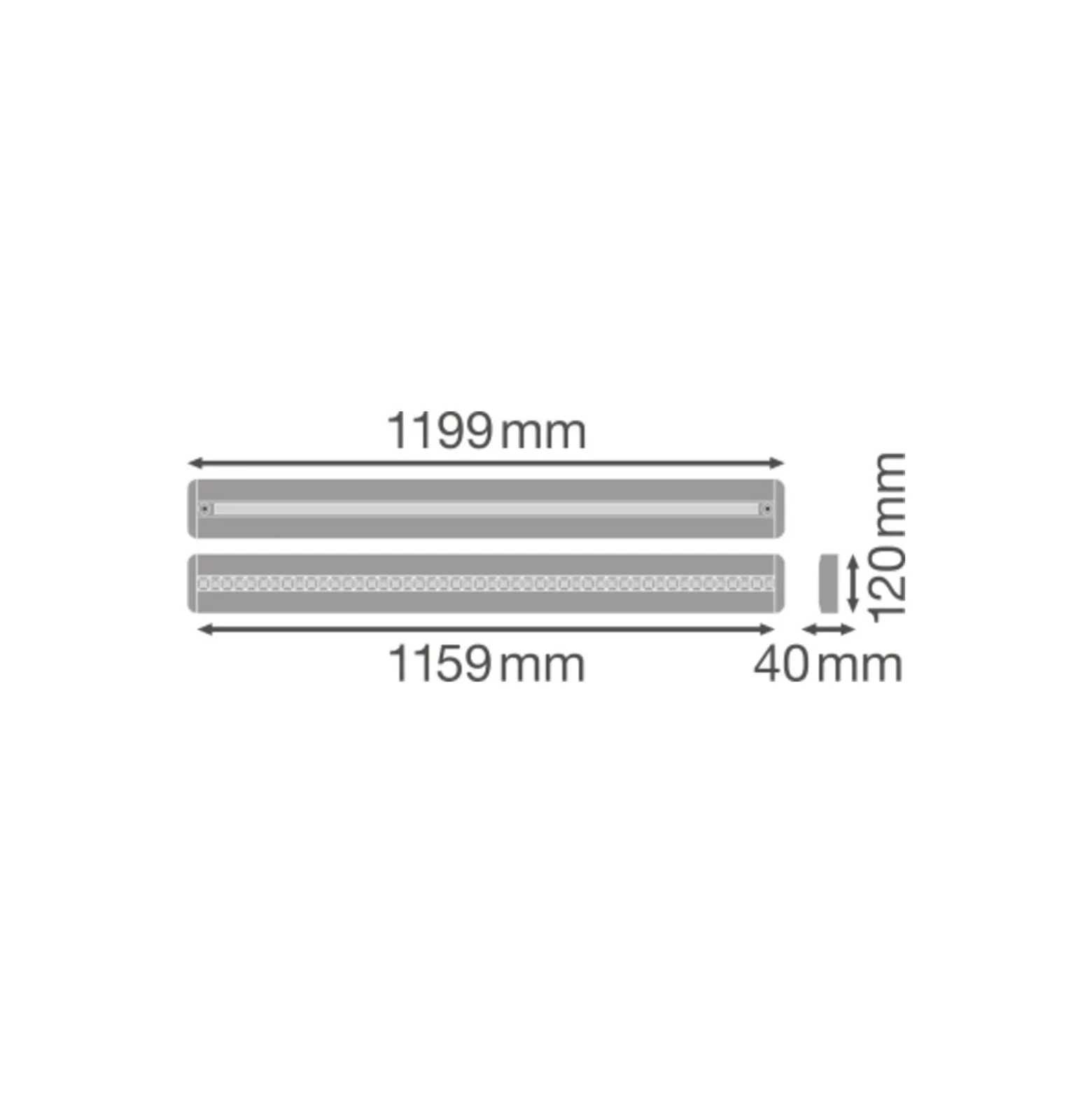 Ledvance LED Linjär Pendellampa IndiviLED 42W 5050lm - 840 Kallvit | 120x12cm - Direkt/Indirekt