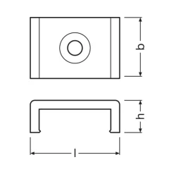 Ledvance LED-ljusslingor Mounting Fäste för Profil PF04 Transparent