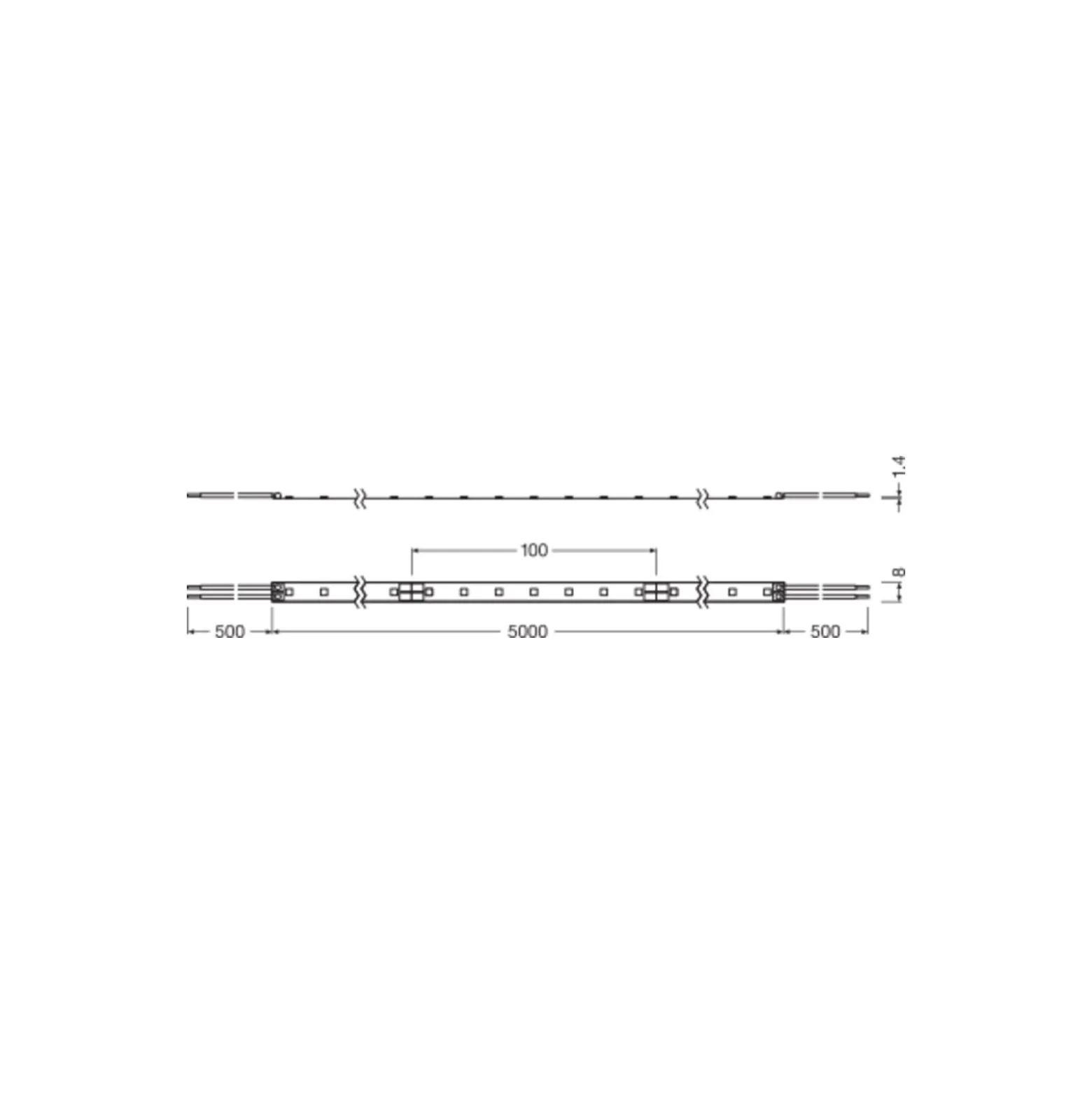 Ledvance LED-ljusslingor Performance 300 13.5W 1750lm 24v - 840 Kallvit | 5M/8mm