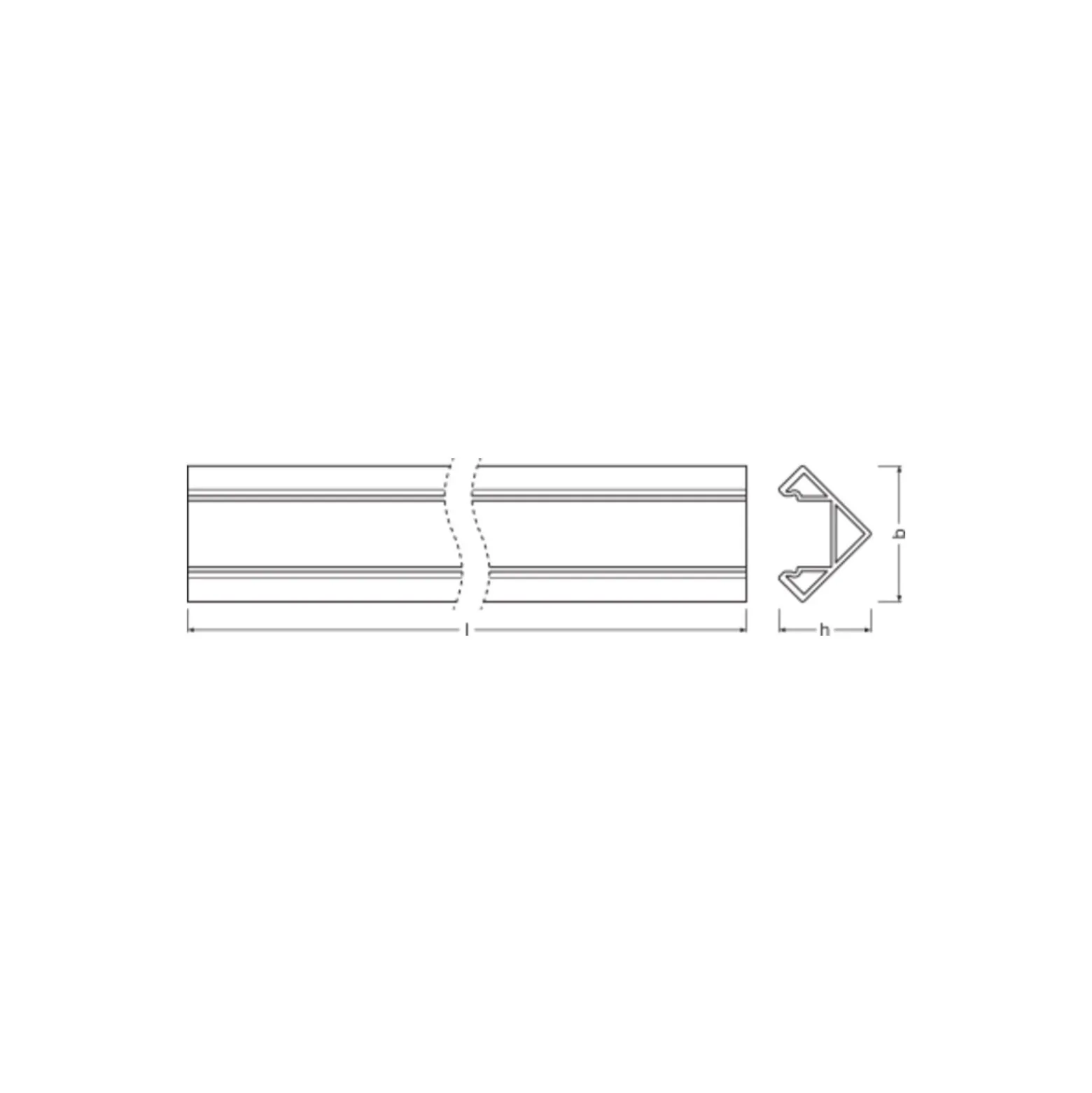 Ledvance LED-ljusslingor Profil Medium Edge Shape 18x18 200CM