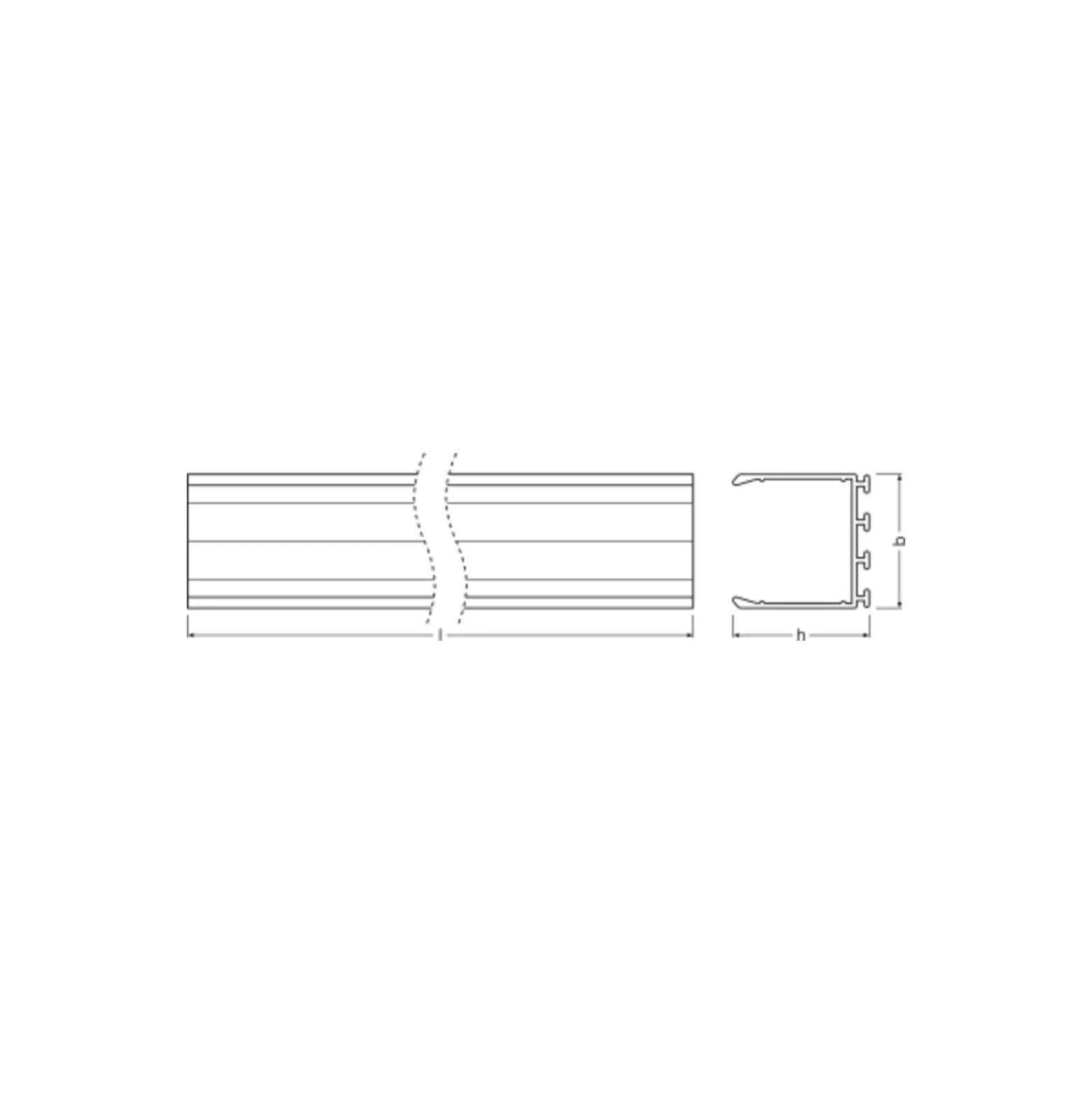Ledvance LED-ljusslingor Profil Wide U-formad 26x26 200CM
