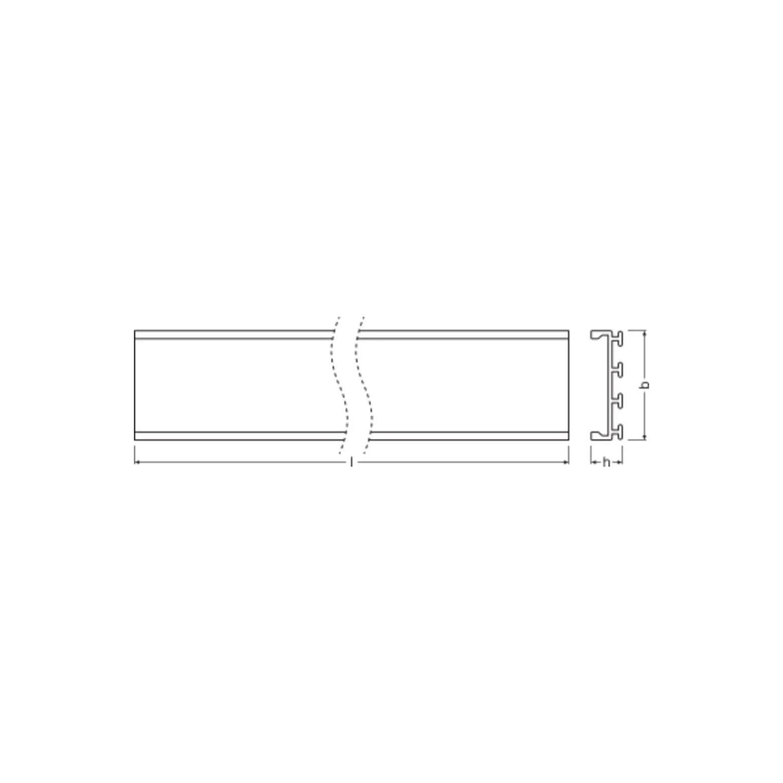 Ledvance LED-ljusslingor Profil Wide U-formad 26x8 200CM