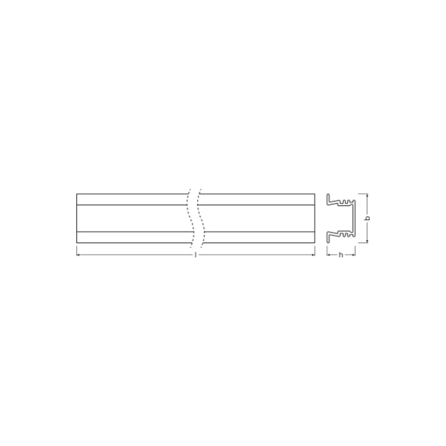 Ledvance LED-ljusslingor Profil Medium U-formad Wing 21.5x12 200CM