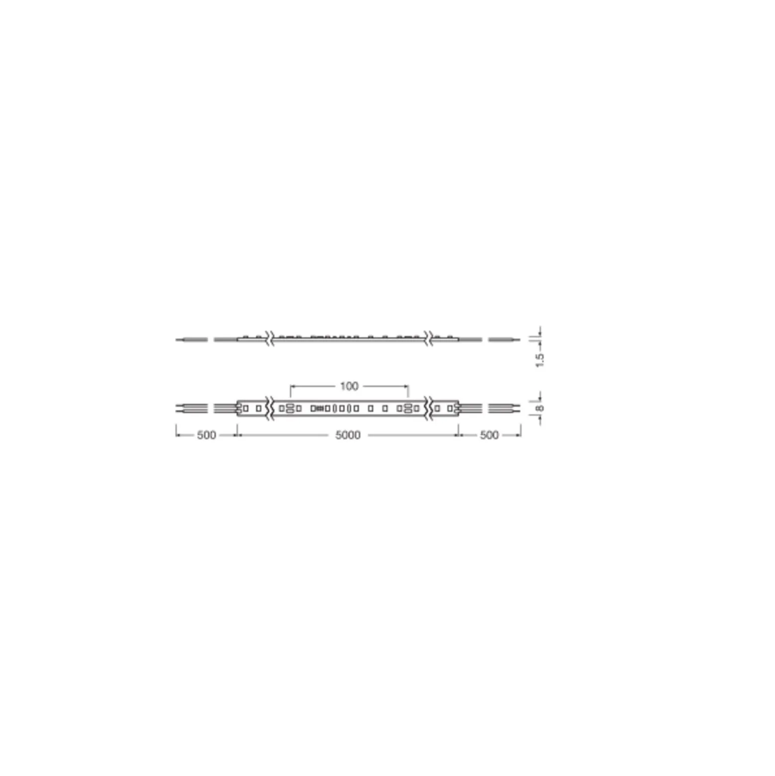 Ledvance LED-ljusslingor Value 500 24W 2375lm 24v - 830 Varm Vit | 5M/8mm